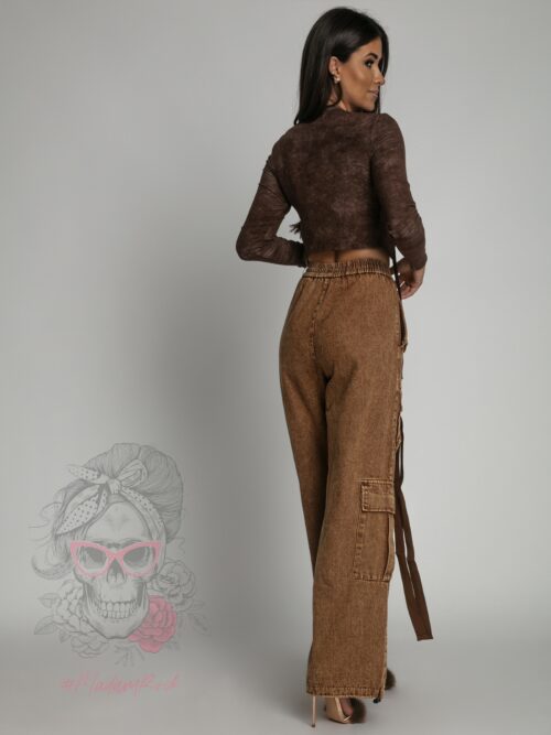 Spodnie cargo Toss karmelowe