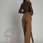 Bluzka sznurowana dekatyzowana Katera brązowa