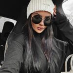 Czapka beanie prążkowana Cyndi Ola Voga ecru