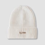 Czapka beanie prążkowana Cyndi Ola Voga ecru