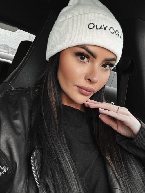 Czapka dzianinowa beanie Joel Ola Voga ecru