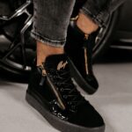 Sneakersy męskie lakierowane Lupe Ola Voga czarne