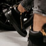 Sneakersy męskie lakierowane Lupe Ola Voga czarne