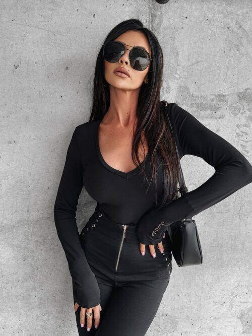 Body klasyczne na długi rękaw Eter Ola Voga czarne