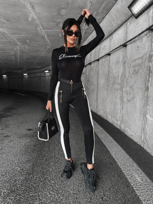 Body z cienkiej bawełny Raina Ola Voga czarne