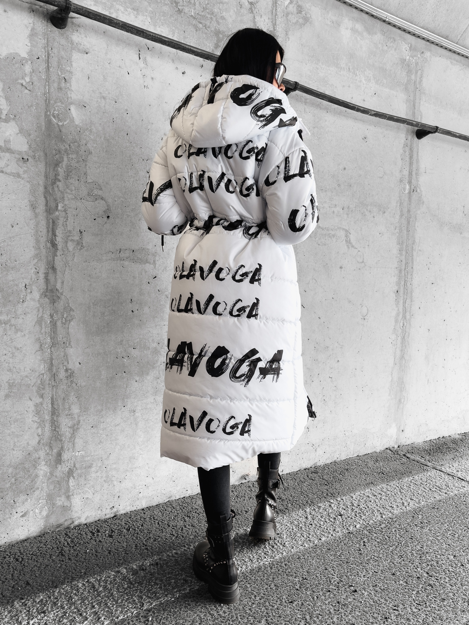 Płaszcz pikowany ocieplany Canosa Ola Voga ecru