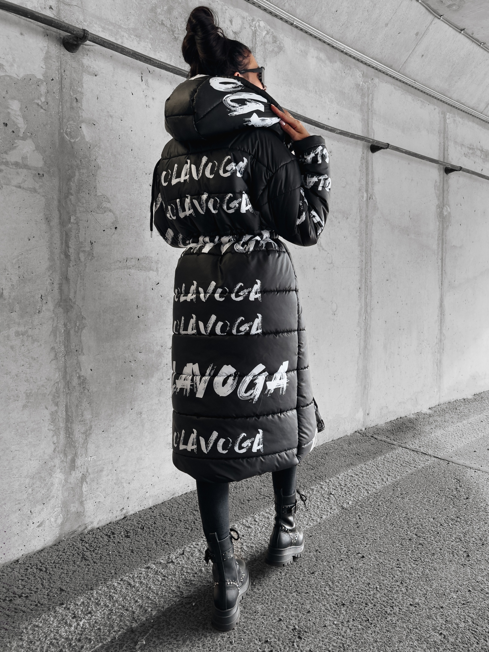 Płaszcz pikowany ocieplany Canosa Ola Voga czarny