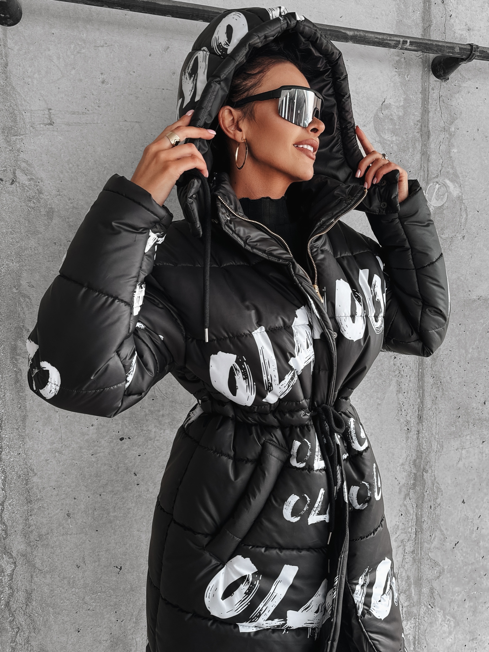 Płaszcz pikowany ocieplany Canosa Ola Voga czarny