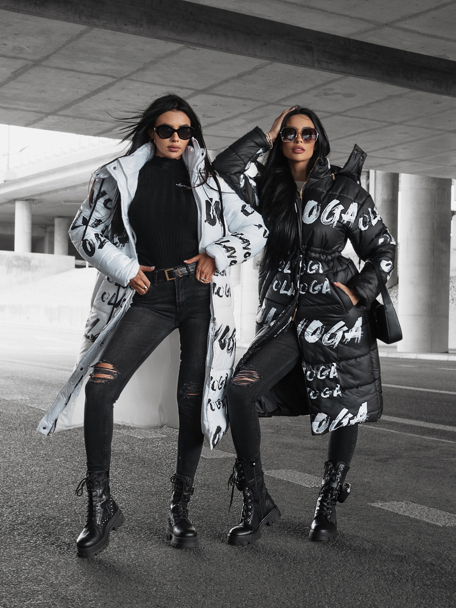 Płaszcz pikowany ocieplany Canosa Ola Voga czarny