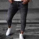 Spodnie jeansowe męskie dekatyzowane Erin II Ola Voga czarne