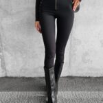 Spodnie dopasowane leginsy High Wist Kipi Ola Voga czarne