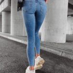 Spodnie slim fit damskie Ariel Ola Voga niebieskie