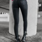 Spodnie slim fit damskie Ariel Ola Voga czarne