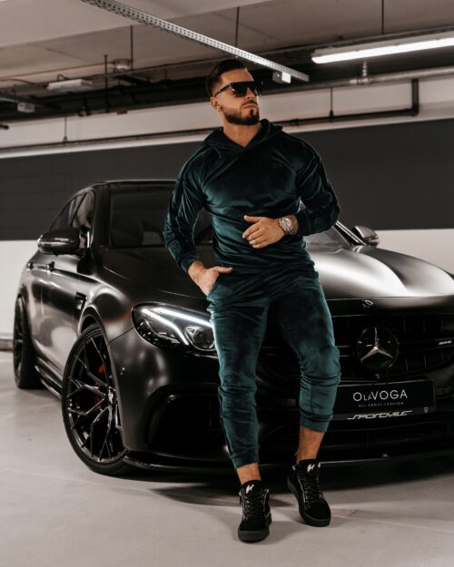 Komplet męski dresowy Elick Ola Voga butelkowa zieleń