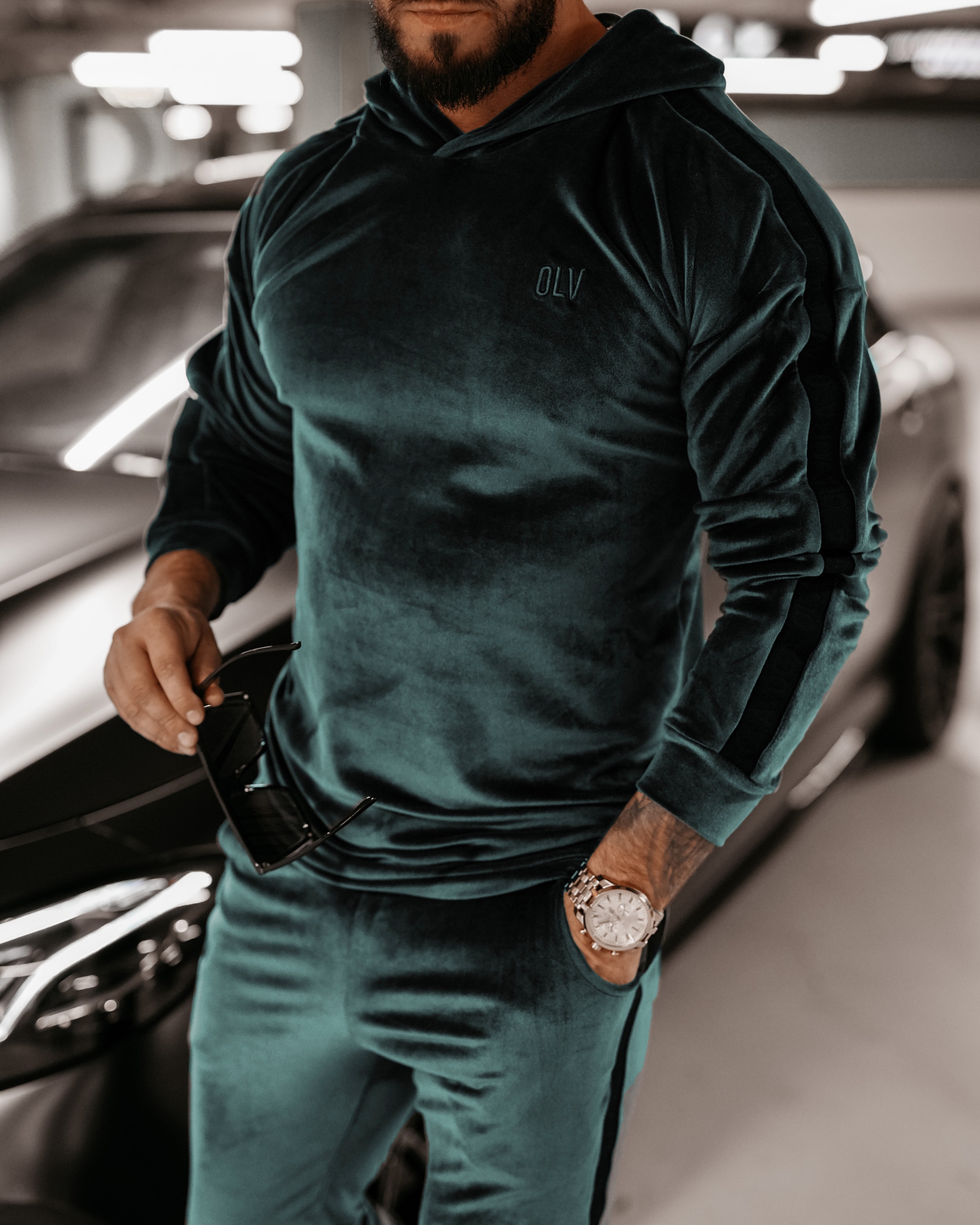 Komplet męski dresowy Elick Ola Voga butelkowa zieleń Komplet męski dresowy Elick Ola Voga butelkowa zieleń