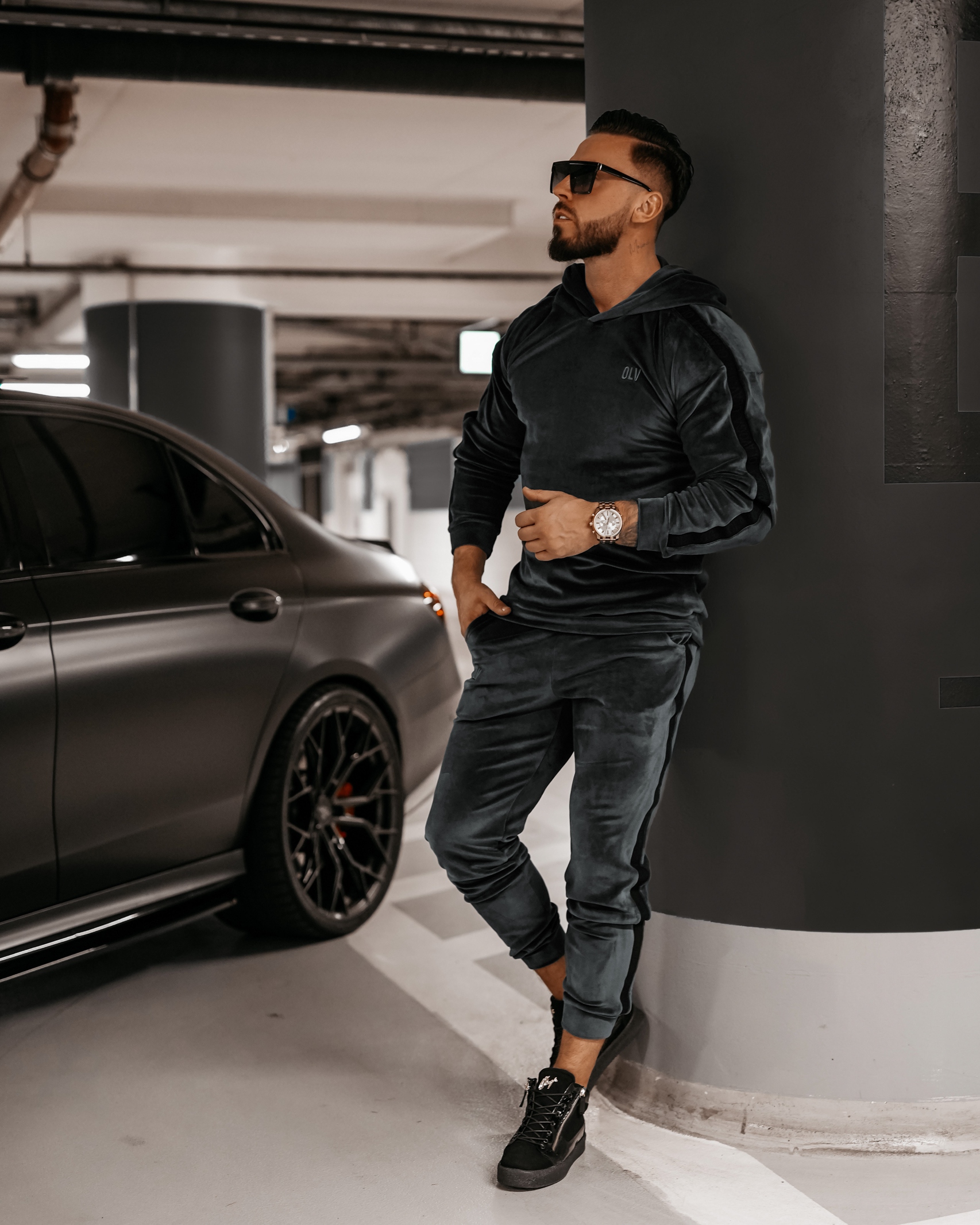 Komplet męski dresowy Elick Ola Voga stalowy