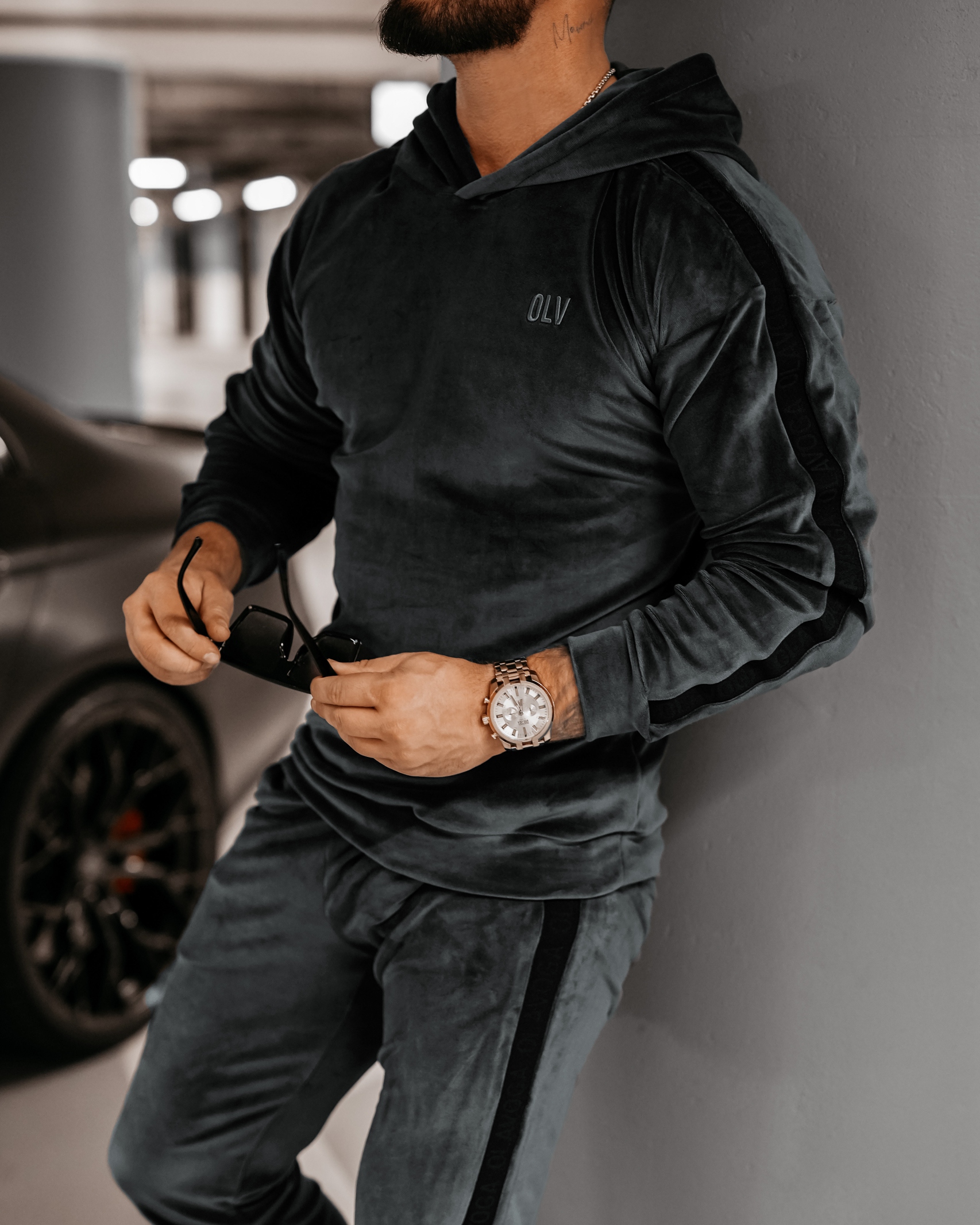 Komplet męski dresowy Elick Ola Voga stalowy Komplet męski dresowy Elick Ola Voga stalowy