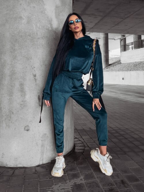 Komplet dres welurowy Peta Ola Voga butelkowa zieleń