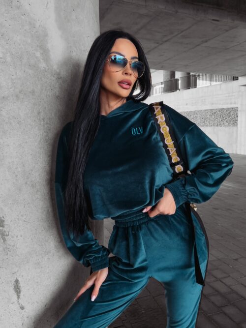 Komplet dres welurowy Peta Ola Voga butelkowa zieleń