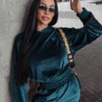 Komplet dres welurowy Peta Ola Voga butelkowa zieleń