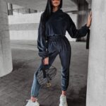 Komplet dres welurowy Peta Ola Voga stalowy