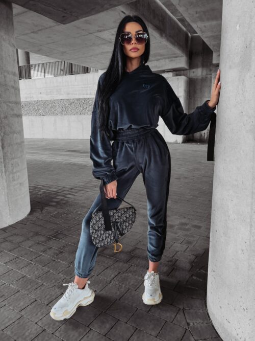 Komplet dres welurowy Peta Ola Voga stalowy