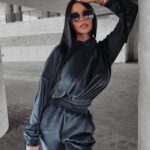 Komplet dres welurowy Peta Ola Voga stalowy