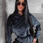 Komplet dres welurowy Peta Ola Voga stalowy