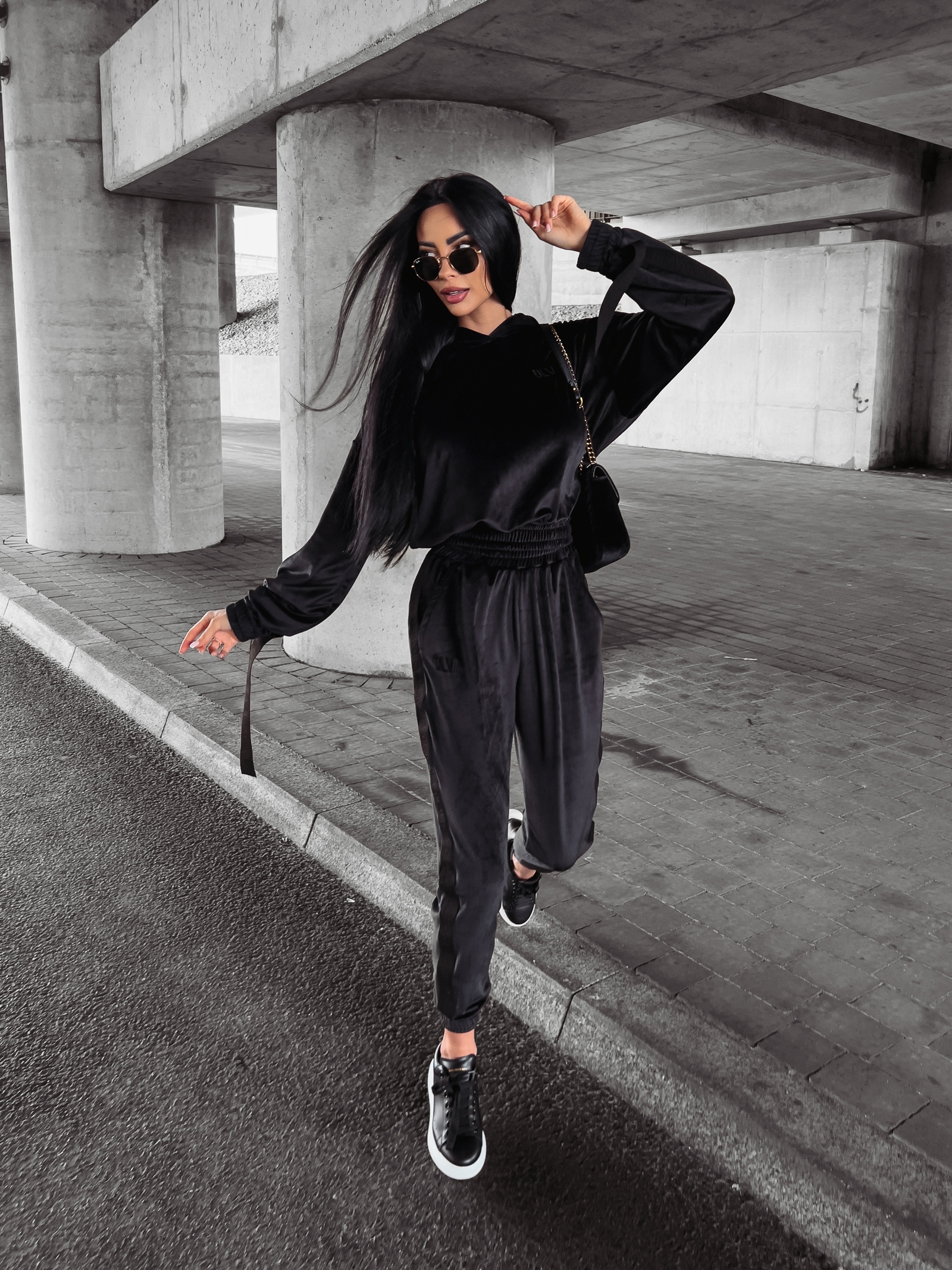 Komplet dres welurowy Peta Ola Voga czarny