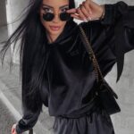 Komplet dres welurowy Peta Ola Voga czarny