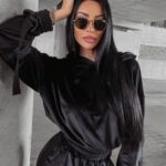 Komplet dres welurowy Peta Ola Voga czarny