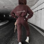 Komplet damski bawełniany Calista Ola Voga brązowy