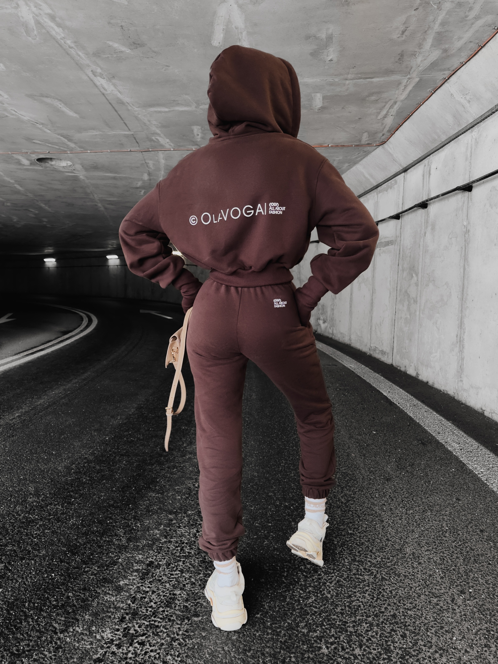 Komplet damski bawełniany Calista Ola Voga brązowy Komplet damski bawełniany Calista Ola Voga brązowy