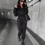 Komplet damski bawełniany Calista Ola Voga czarny