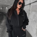 Komplet damski bawełniany Calista Ola Voga czarny