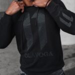 Bluza męska cekinowa aplikacja Nukus Ola Voga czarna