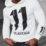 Bluza męska cekinowa aplikacja Nukus Ola Voga ecru