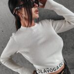 Bluzka sweterkowa CRETE OLAVOGA ecru