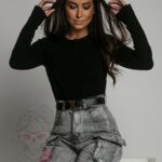 Spodnie jeansowe bojówki Juddy szare