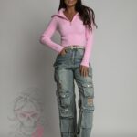 Sweterek moherowy Alija cukierkowy róż