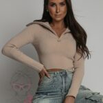 Sweterek moherowy Alija beżowy