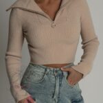 Sweterek moherowy Alija beżowy