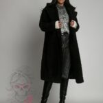 Sweter moherowy Gost czarno-biały