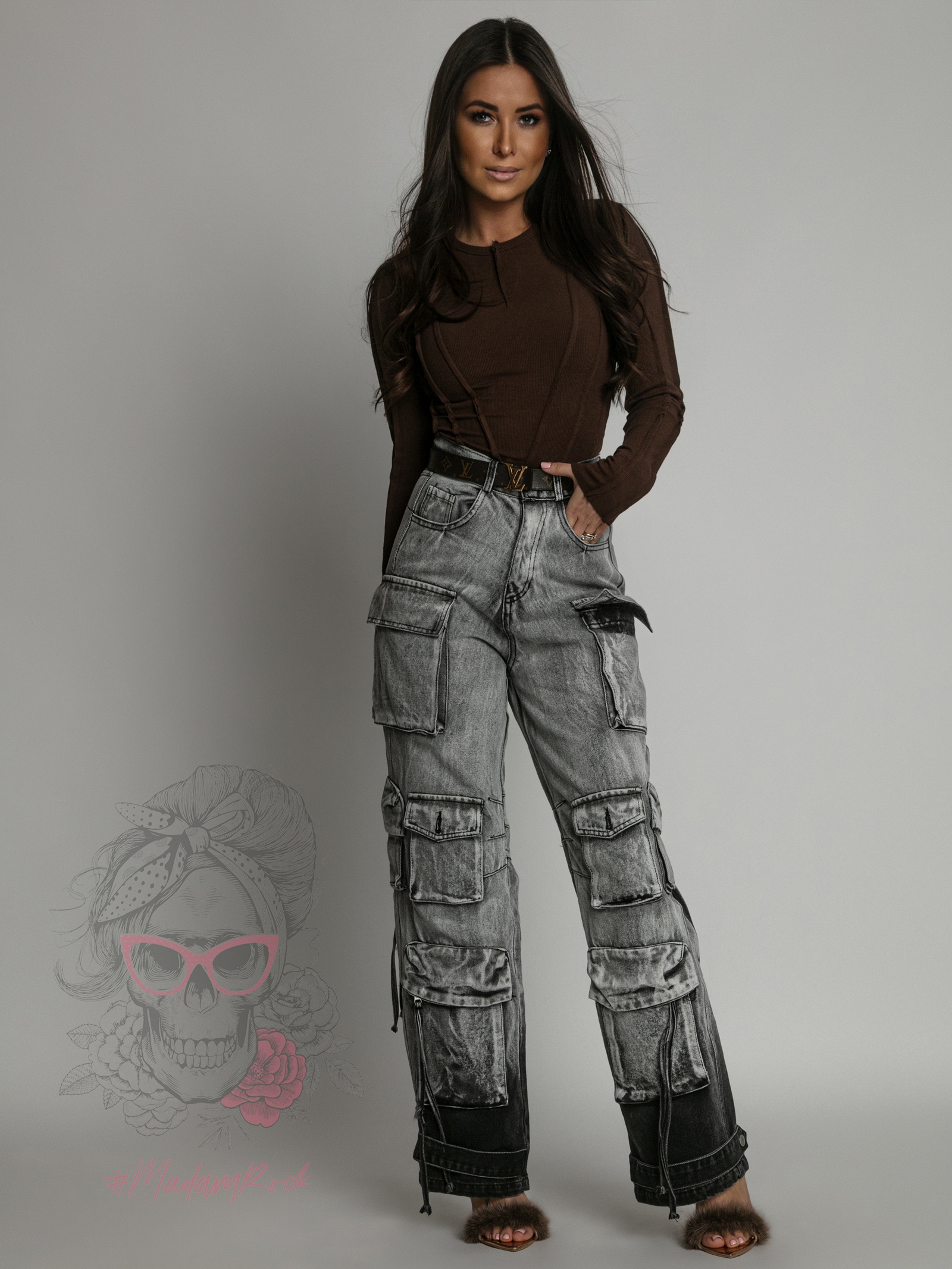 Bluzka prążkowana Missius brązowa Bluzka prążkowana Missius brązowa