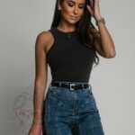 Top bokserka Ida dekatyzowana szara