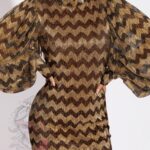 Sukienka imprezowa NB ZigZag złoto-czarna