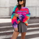 Sweter handmade Catalys fuksja