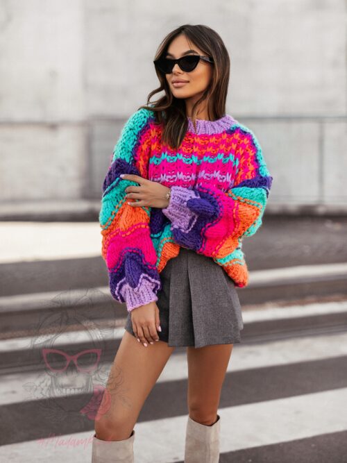 Sweter handmade Catalys fuksja