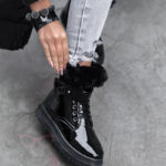 Botki z futerkiem Madam Winteri czarne