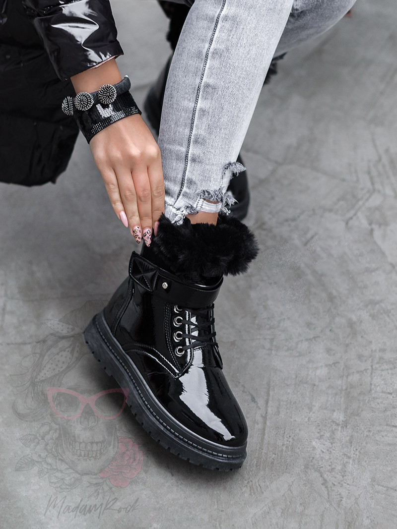 Botki z futerkiem Madam Winteri czarne Botki z futerkiem Madam Winteri czarne